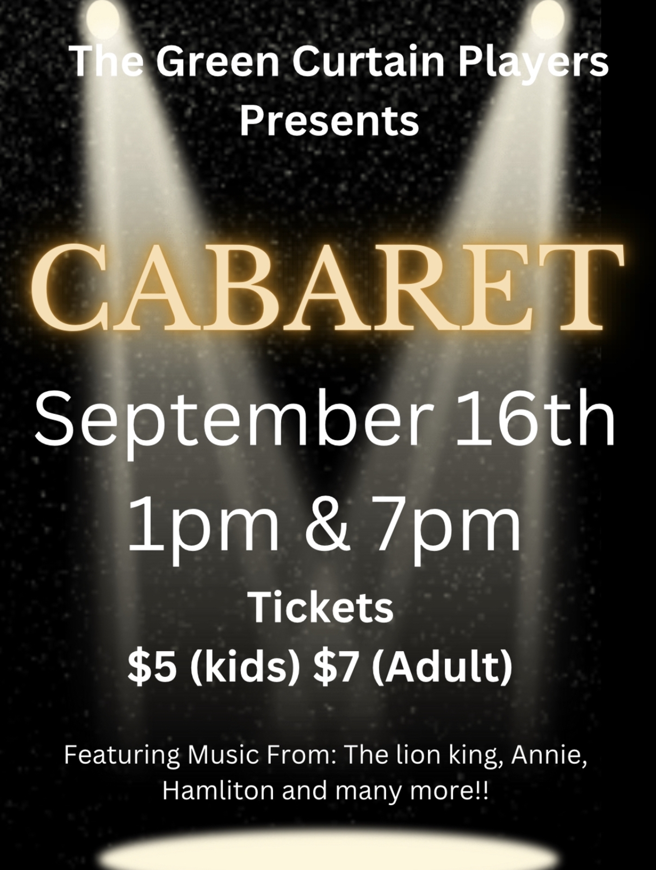 Caberet at Grayson High School - Performances September 16, 2023 - Cover