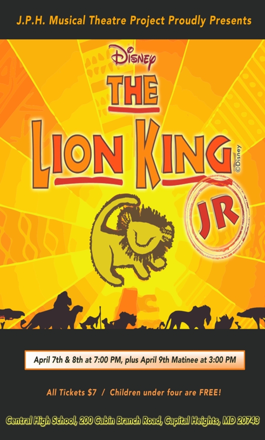 The Lion King Jr at Judith P. Hoyer Montessori - Performances April 7 ...