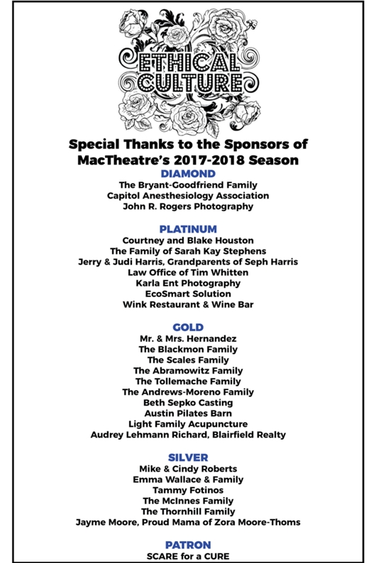 Act One At Mccallum H S Performances November 9 2017 To