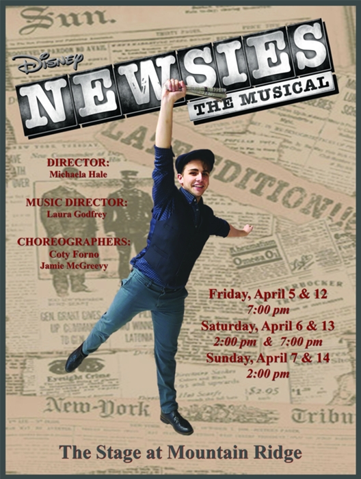 Newsies At Mt Savage Middle School Performances April 7 19 To April 14 19 Cover