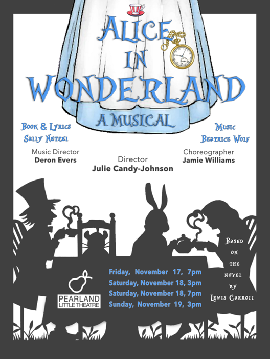 Alice in Wonderland at Pearland Little Theatre - Performances November ...