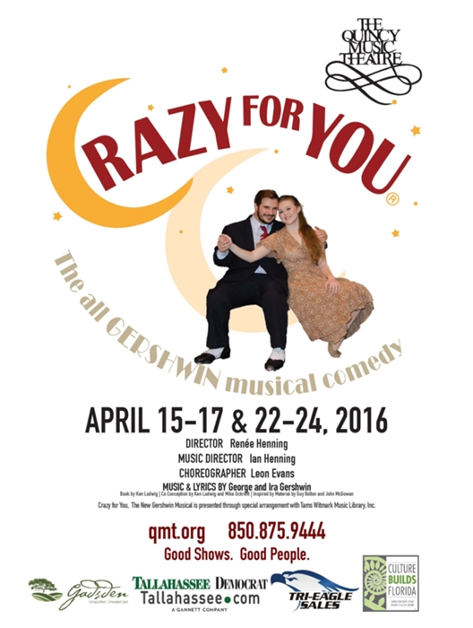 Crazy For You At Quincy Music Theatre Performances April 15 16 To April 24 16 Cover